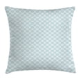 thumbnail image 1 of Light Blue Throw Pillow Cushion Cover, Elliptical Shapes with Star Like Symbols Inside Wavy Bold Chain Pattern, Decorative Square Accent Pillow Case, 24 X 24 Inches, Light Blue White, by Ambesonne, 1 of 2