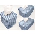 thumbnail image 1 of Light Blue & White Checked Gingham Tissue Box Cover by Penny's Needful Things (Tall Rectangle), 1 of 3