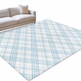 thumbnail image 1 of Light Blue White Checkered 4x6ft Non Slip Area Rug Modern Minimalist Watercolor Country Farm Washable&nbsp;Soft Area Rugs for Living Room, Indoor&nbsp;Circle Carpet for Bedroom Dining Room Kitchen, 1 of 9