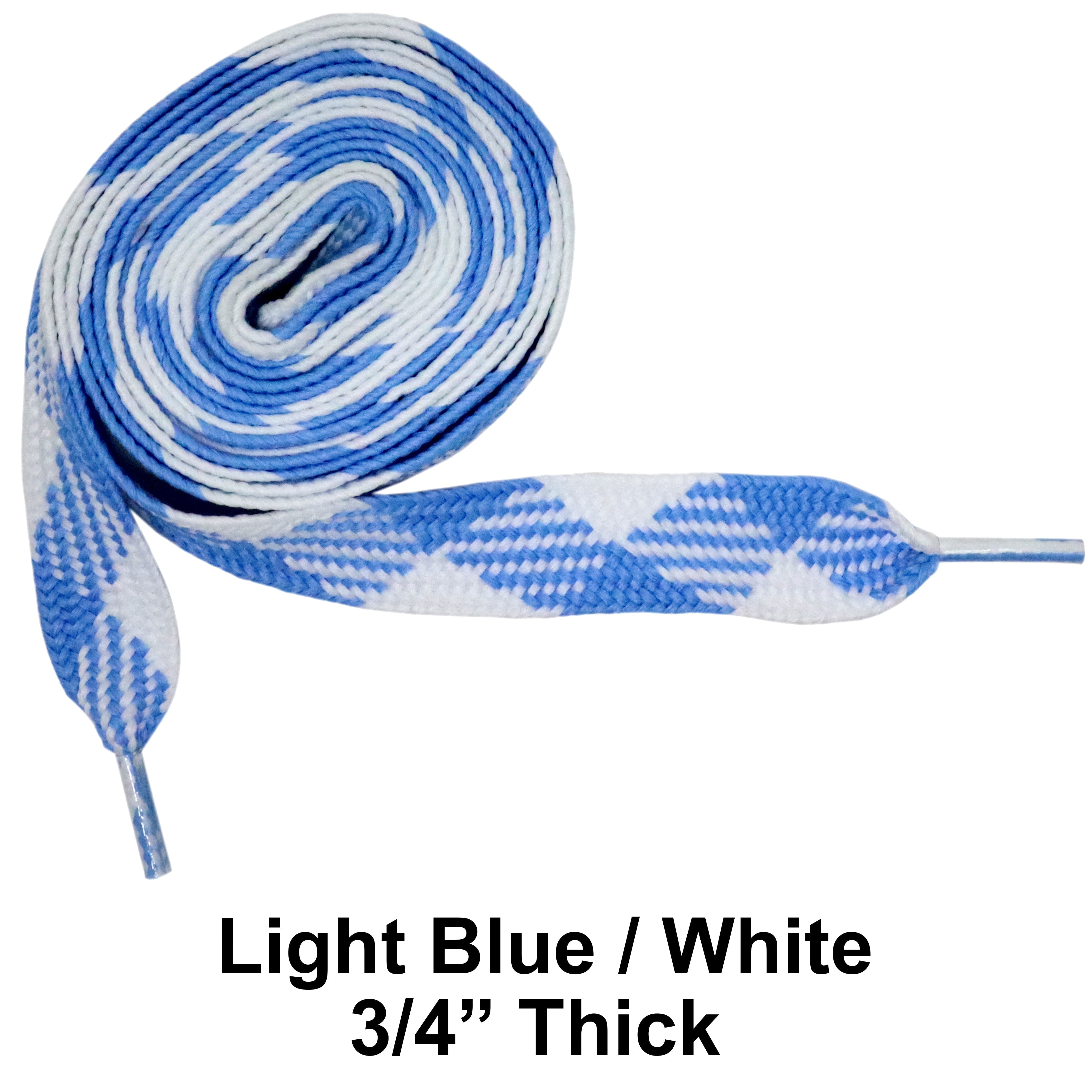 Light Blue / White Thick 3/4