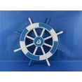 thumbnail image 1 of Light Blue and White Ship Wheel with Sailboat 18" - Beach Decor - Ship Wheel, 1 of 1