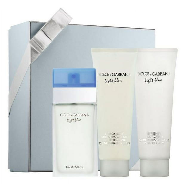 Light Blue by Dolce & Gabbana Perfume Gift Set for Women 3 Pc 3.3oz