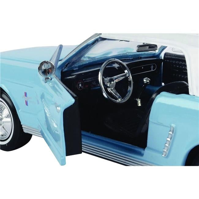 Light Blue with White Top James Bond 007 Thunderball Movie James Bond Collection Series 1 by 24 Scale Diecast Model Car for 1964 0.5 Ford Mustang
