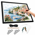 thumbnail image 1 of Elice Rechargeable A3 Light Box with Clips, Rechargeable Light Box 3 Colors Temperature & 6-Level Stepless Dimming Table for Diamond Painting Drawing for Artists,Drawing,Sketching,Animation, 1 of 8
