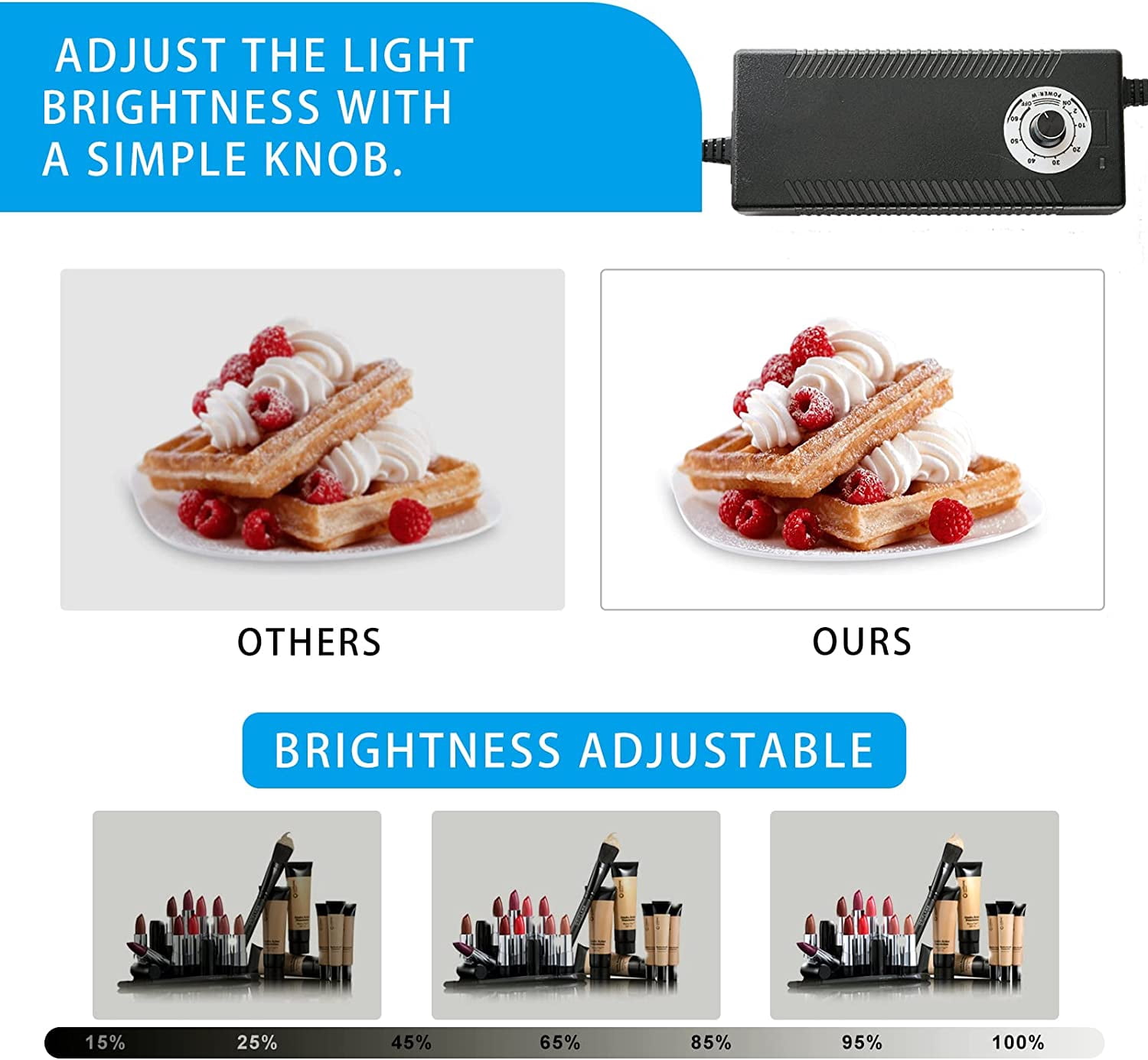 Light Box Photography 24"x24" with 120LED Lights and 6 Color Backdrops Photo Box with Lights, Foldable Light Box with Adjustable Brightness, 6000-6500K Dimmable Portable Picture Box Shooting