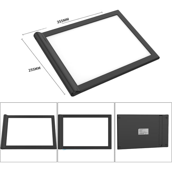 Light Box for Tracing A4,Drawing Pad Dimmable Brightness Indoor or Outdoor for Artists,Drawing,Sketching,Animation and X-ray Viewing (Black)