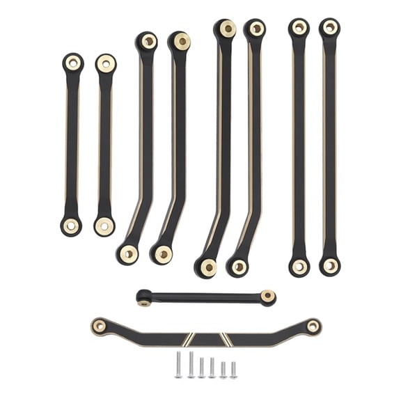 Light Brass Linkage System Climbing Vehicle High Clearance Design Robust Chassis Components for 1/18 Remote Control