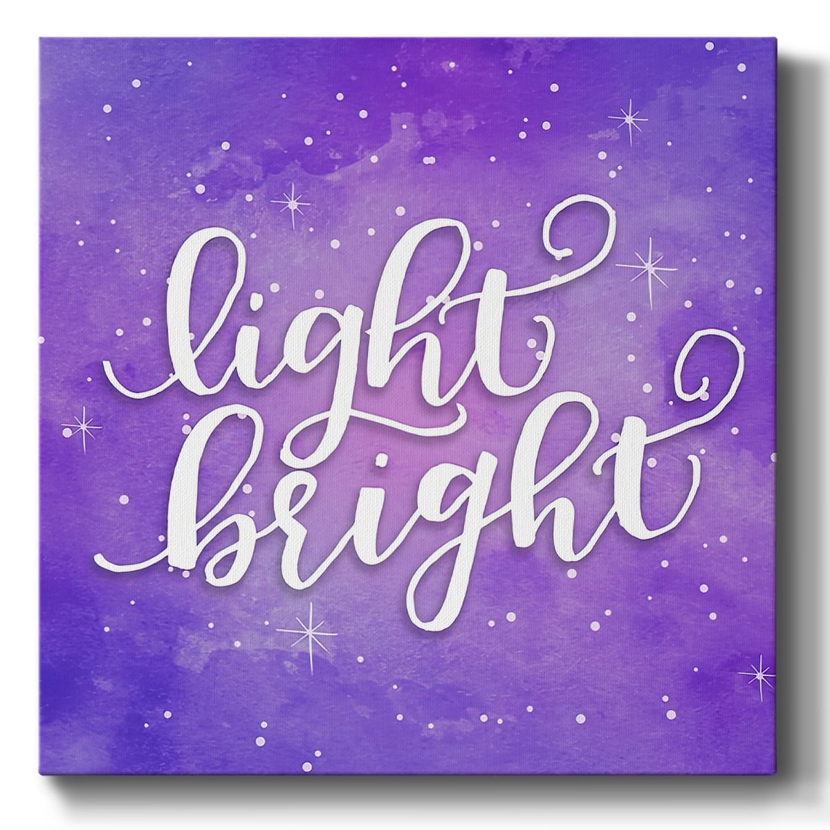 Light Bright Handlettering- Gallery Wrapped Canvas