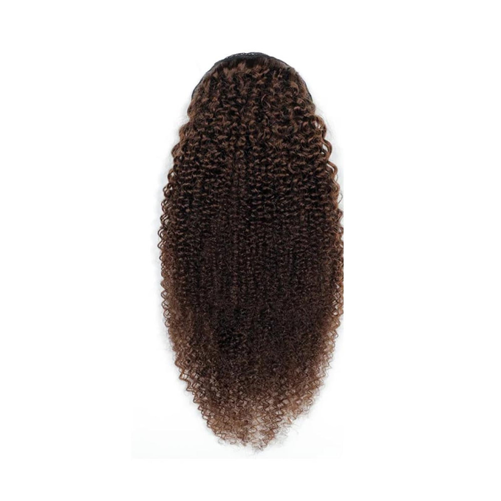 Light Brown Afro Kinky Curly Ponytail Human Hair Ponytail Extension Drawstring Ponytail 18inches