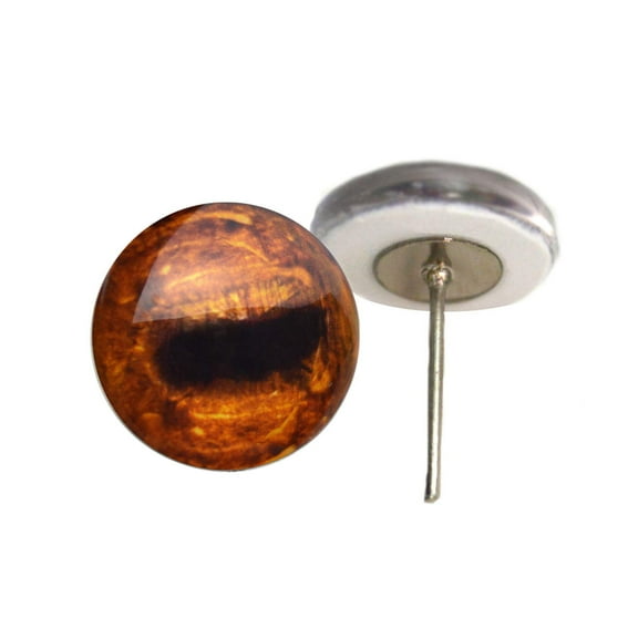 Light Brown Amber Horse Realistic Glass Eyes on Wire Pin Posts