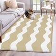 thumbnail image 1 of Light Brown Area Rugs 4x6 ft Sea Wave Ripple Stripe Washable Rug Non Slip Indoor Carpet Absorbent Floor Mat for Living Room Bedroom Dining Room, 1 of 9