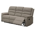 thumbnail image 1 of Light Brown Burlap Fabric 1pc Motion Recliner Sofa Plush Cushion Couch Living Room Furniture, 1 of 9