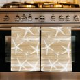 thumbnail image 1 of Light Brown Coastal Starfish Kitchen Towels Set of 4, Nautical Summer Beach Ocean Absorbent Dish Towels for Kitchen, Microfiber Hand Towel, Quick Drying Tea Towel for Cleaning Decorative Dishcloths, 1 of 7