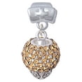 thumbnail image 1 of Light Brown Crystal Sparkle Spinner - Nurse Hat Charm Bead, 1 of 1