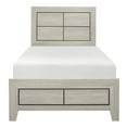 thumbnail image 1 of Light Brown Finish Twin Size Bed Modern Contemporary Panel Bed 1pc Bedroom Furniture, 1 of 4