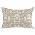 thumbnail image 1 of Light Brown Flowers Throw Pillow Cover 20 x 30 Inch Decorative Pillow Cover Rustic Boho Ethnic Middle Century Lumbar Pillowcase Seasonal Rectangle Cushion Case for Couch Sofa Bed Living Room, 1 of 7