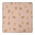 thumbnail image 1 of Light Brown Footballs and Cups Pattern Square Fitted Tablecloth with Elastic Edge,Square Table Cover,Washable Elastic Table Cover for Home Kitchen Party Decor 36"x36", 1 of 6