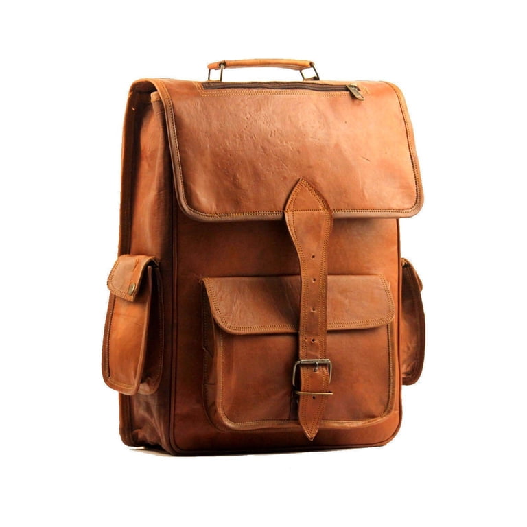 black men's backpack leather Men's Leather (Genuine) Backpacks