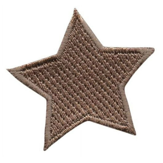 Light Brown Star - Iron on Applique/Embroidered Patch