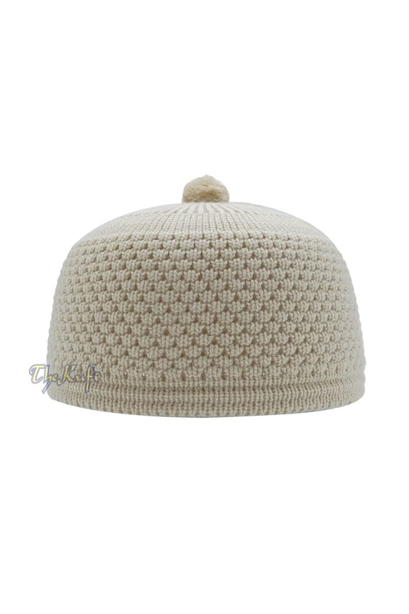 Light Brown Turkish-Style Knit Stretchy Warm Beanie Hat
