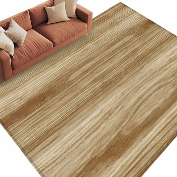 Light Brown Wood Grain Large Area Rugs for Bedroom Living Room, Soft Non Slip Carpet Bedside Rug, Western Farmhouse Barn Door Rectangular Floor Cover Kitchen Accent Rug 6'x9' for Dining Room/Office