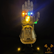 Light Building Set for IR Switch Light Kit 76191 Lego Marvel Iron Man Infinity Gauntlet - Led Lighting Building Set Compatible with Legos Building Blocks Model Lego not Included, Only Light