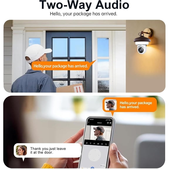 Light Bulb Camera 1080P Full-Color Night Vision, Motion Detection & Alarm Notifications Two-Way Audio, Alexa Compatibility & Cloud Storage Support Porch Lighting