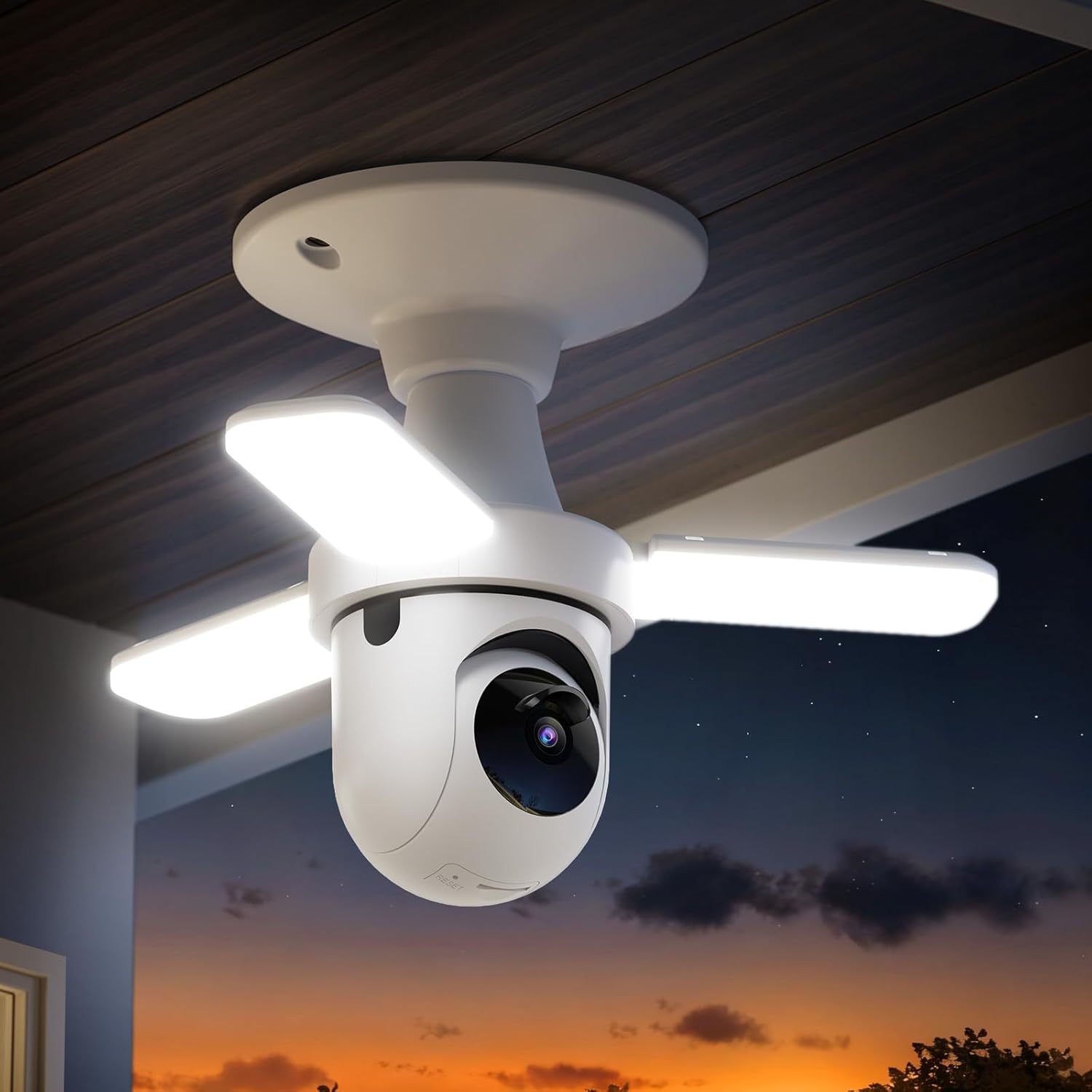 Light Bulb Camera, 3K Auto Tracking 360° PTZ Security Cameras Wireless ...