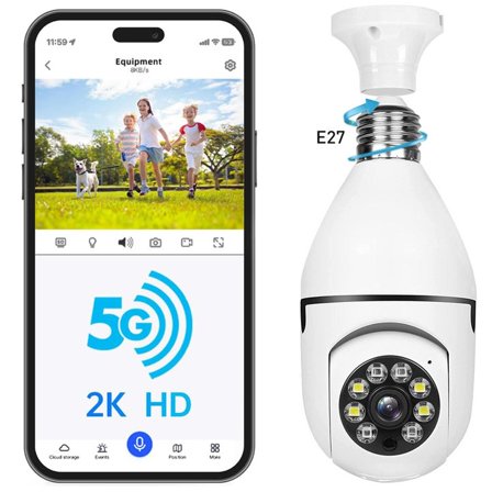 Light Bulb Camera, 8 Pack Security Camera 1080p, 360 Surveillance Camera (2.4GHz WiFi)