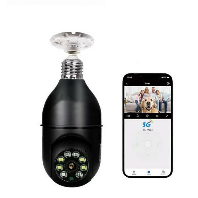 Light Bulb Camera , Security Wifi Surveillance Camera Home Camera Indoor , TwoWay Talk Mobile