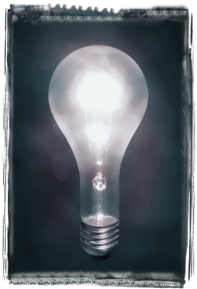 Light Bulb Canvas Art - Don Hammond Design Pics (22 x 32)