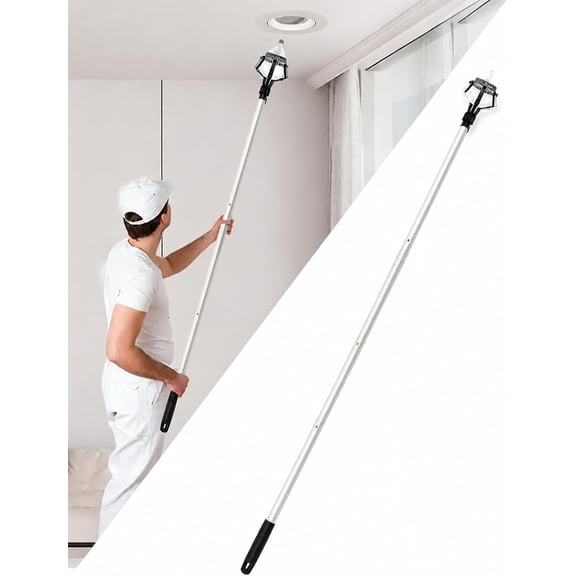 Light Bulb Changer for High Ceilings, Lightweight Light Bulb Extension Pole Changer Reach up to 13FT,High Ceiling Light Bulb Changer with Pole-8FT Extension Pole for Home/Commercial Use