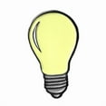 thumbnail image 1 of Light Bulb Enamel Pin - Matt Stewart Art's "Light Bulb" Backpack Enamel Lapel Pin - 1.25" x 0.75", 1 of 1