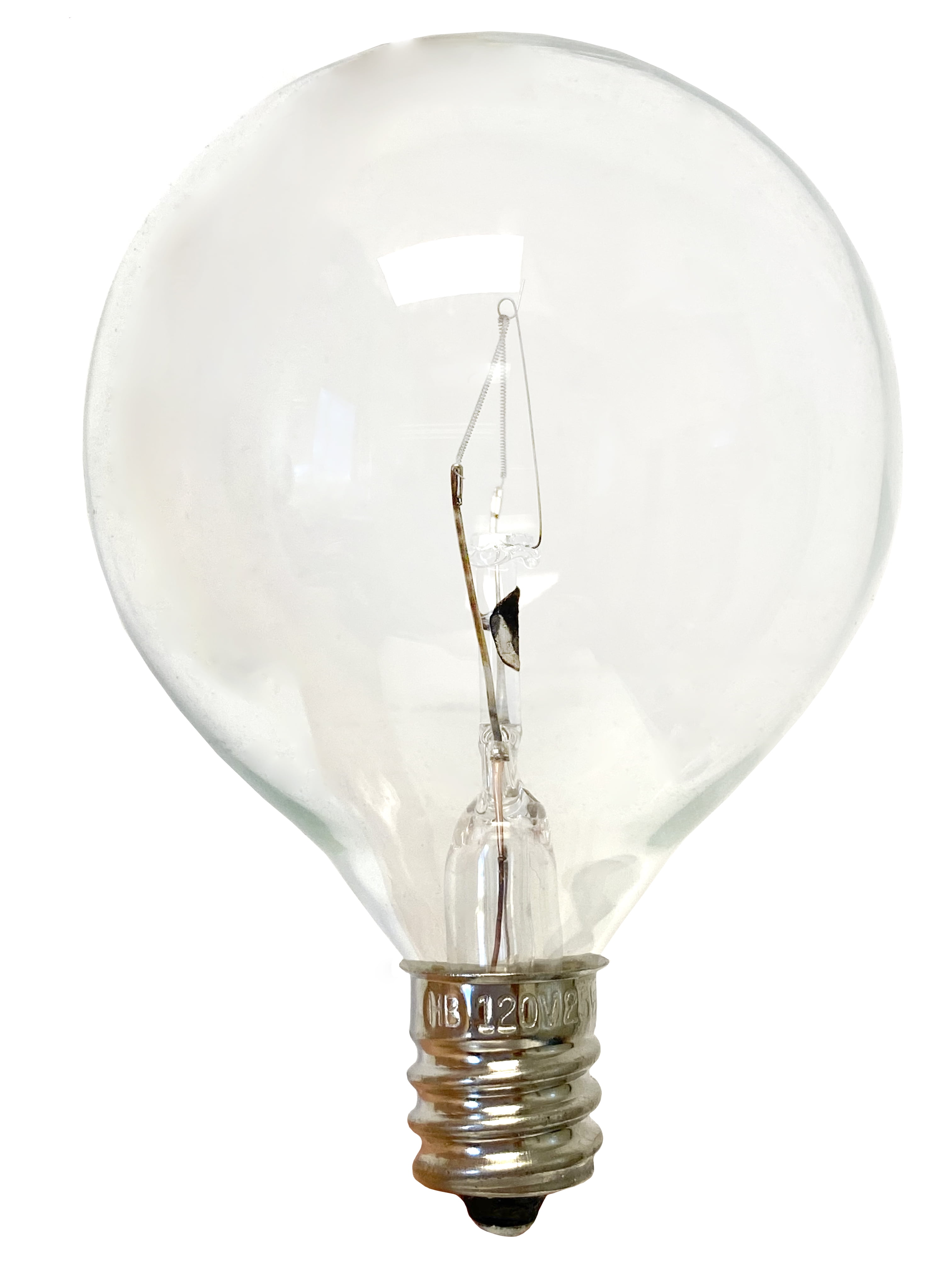 Simba Lighting® Scentsy Wax Warmer G16.5 Round Bulb 25W E12 Candelabra Base  Clear Glass