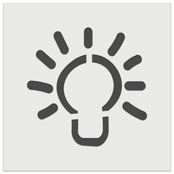 Light Bulb Idea Doodle DIY Cookie Wall Craft Stencil - 3.5 Inch