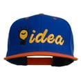 thumbnail image 1 of Light Bulb Idea Embroidered Snapback Cap - Royal Orange OSFM, 1 of 5