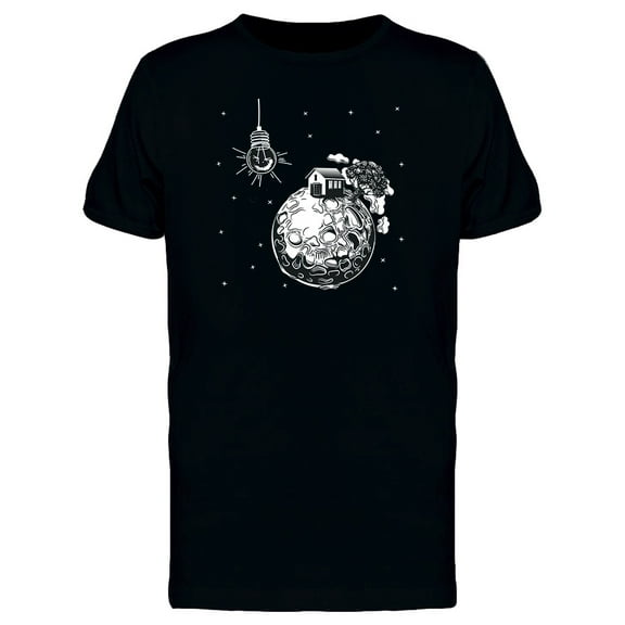 Light Bulb Lights Up A Planet T-Shirt Men -Image by Shutterstock, Male 3X-Large
