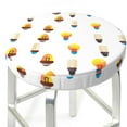 thumbnail image 1 of Light Bulb Pattern Clean Round Bar Stool Seat Covers, Elastic Round Chair Cover Stool Seat Slipcover Bar Stool Cushions Round Pad for 12-14 inch, 1 of 5