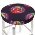 thumbnail image 1 of Light Bulb Pattern chili Round Bar Stool Seat Covers, Elastic Round Chair Cover Stool Seat Slipcover Bar Stool Cushions Round Pad for 12-14 inch, 1 of 5