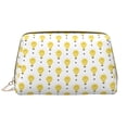 thumbnail image 1 of Light Bulb Pattern cute Makeup Bag, Large Capacity Travel Cosmetic Bag for Women Girls- Travel Toiletry Bag Leather Portable Waterproof Makeup Case Organizer with Handle, 1 of 4