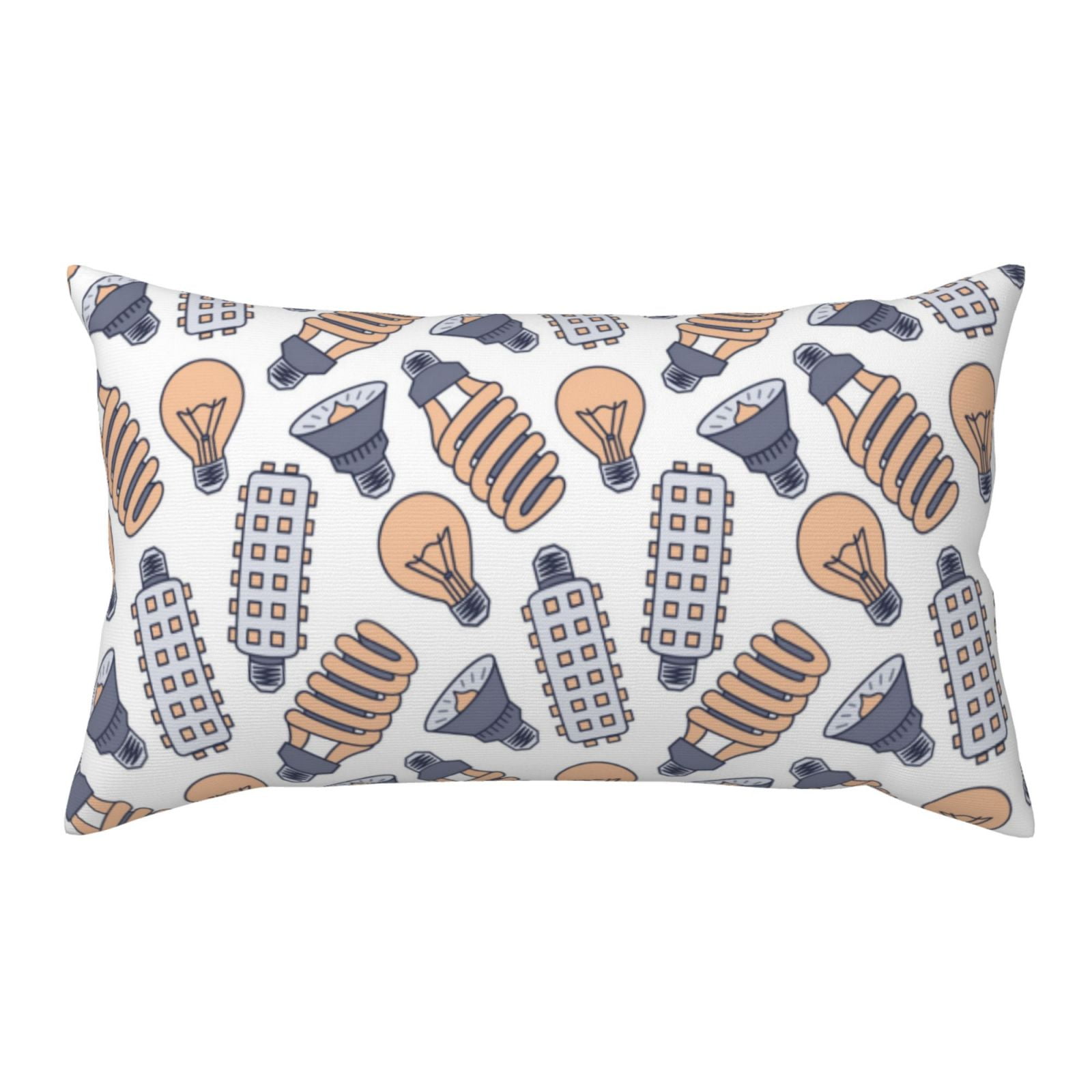 Light Bulb Pattern funny King Pillow Cases, Soft King Size Pillow Cases