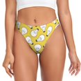 thumbnail image 1 of Light Bulb Print yellow Thongs for Women - No Show Seamless Womens Thongs Underwear, Soft Stretch G String Thongs for Women,Cuteness Ladies Breathable Thong Bikini Panties Briefs, 1 of 6