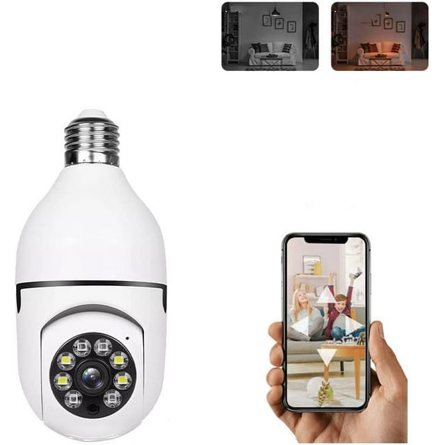 Light Bulb Security Camera Home Wireless WiFi Camera Surveillance