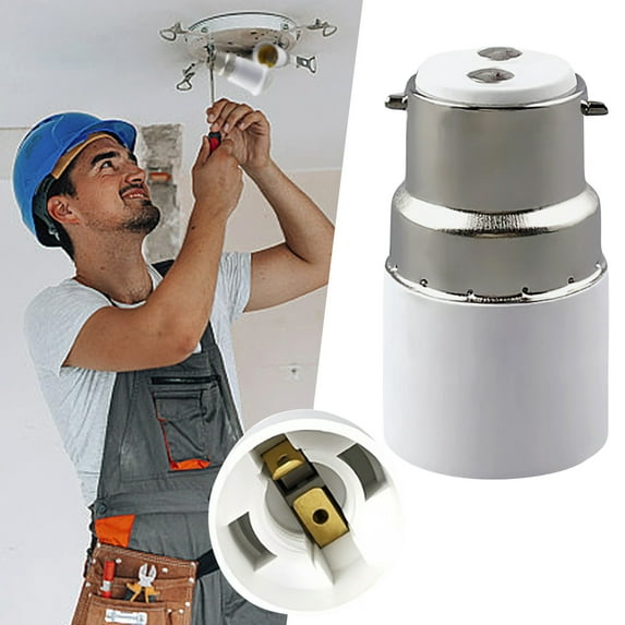Light Bulb Socket Adapter Bayonet To Screw Converter For Ceiling Fans And Chandeliers E22 To E27 Socket Adapter For LED And Incandescent