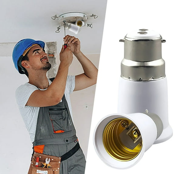 Light Bulb Socket Adapter Bayonet To Screw Converter For Ceiling Fans And Chandeliers E22 To E27 Socket Adapter For LED And Incandescent