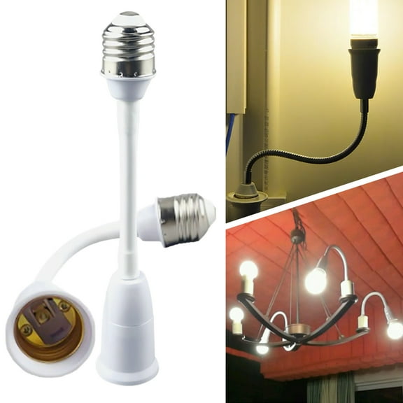 Light Bulb Socket Converter for Bayonet to Screw Base Extends Lamp Holder Length by 20cm High for Living Room and Bedroom