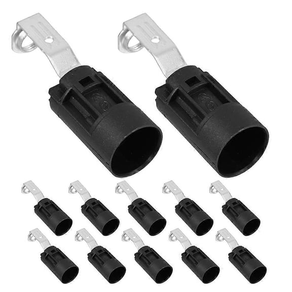 Light Bulb Socket E14 Lamp Holder Electric Connection for Home Lighting Black Color Zinc Alloy Material 12Pcs