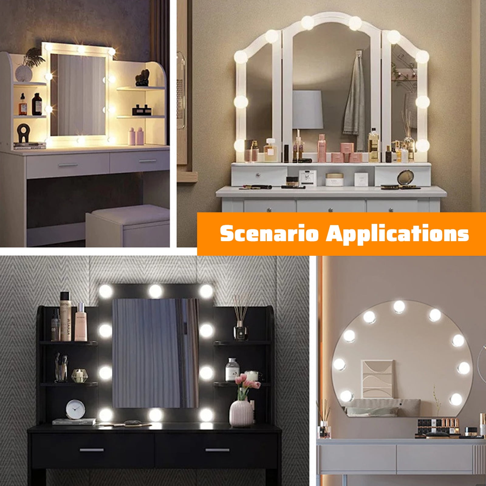 Light Bulb,Usb Refill Vanity Mirror Makeup Mirror Led Mirror Mirror