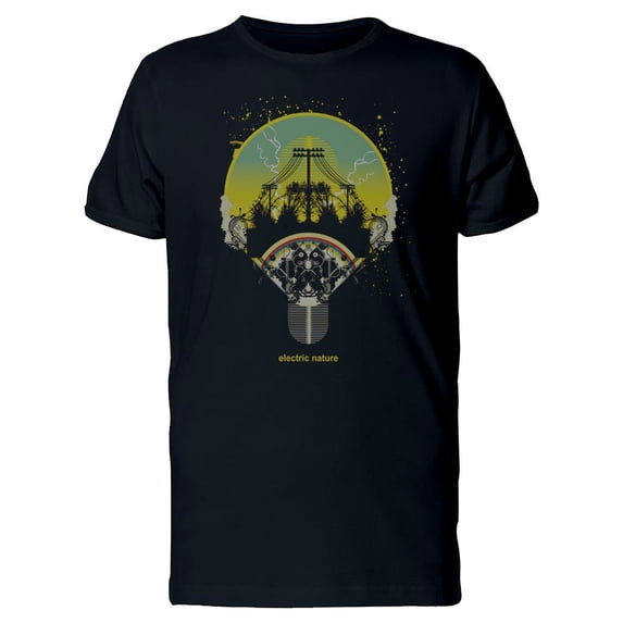 Light Bulb With Electric Nature Tee Men's -Image by Shutterstock