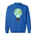 thumbnail image 1 of Light Bulb With World Map  Sweatshirt Men -Image by Shutterstock, Male Medium, 1 of 4